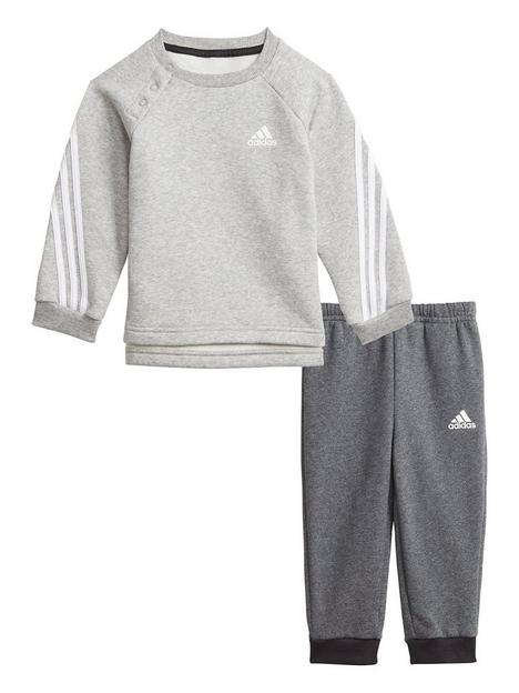 adidas-infant-unisex-3-stripe-crew-amp-jog-pant-set-greyblack
