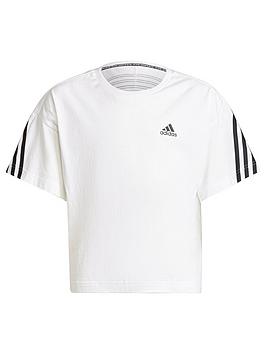 adidas-junior-girls-fi-3-stripes-t-shirt-whiteblack