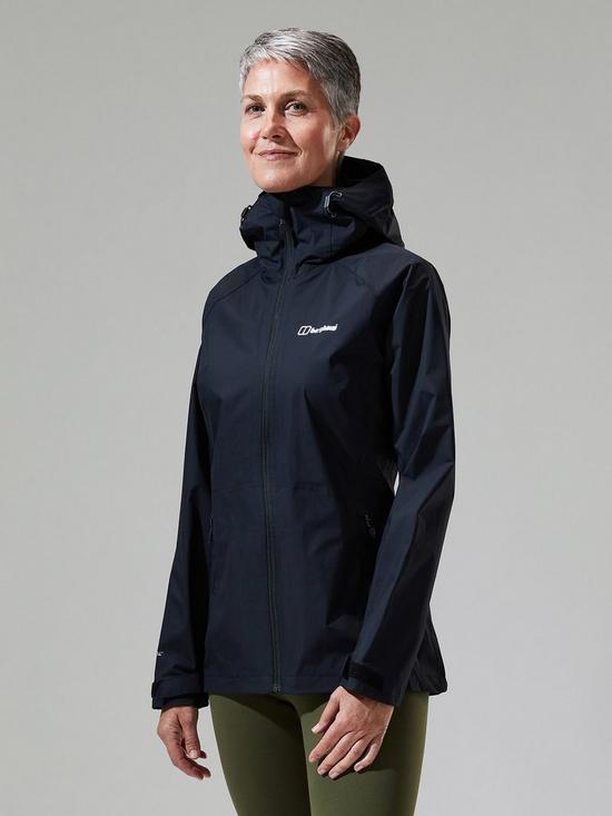 front image of berghaus-deluge-pro-shell-jacket-black