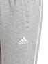  image of adidas-junior-girls-3-stripesnbsppant-greywhite