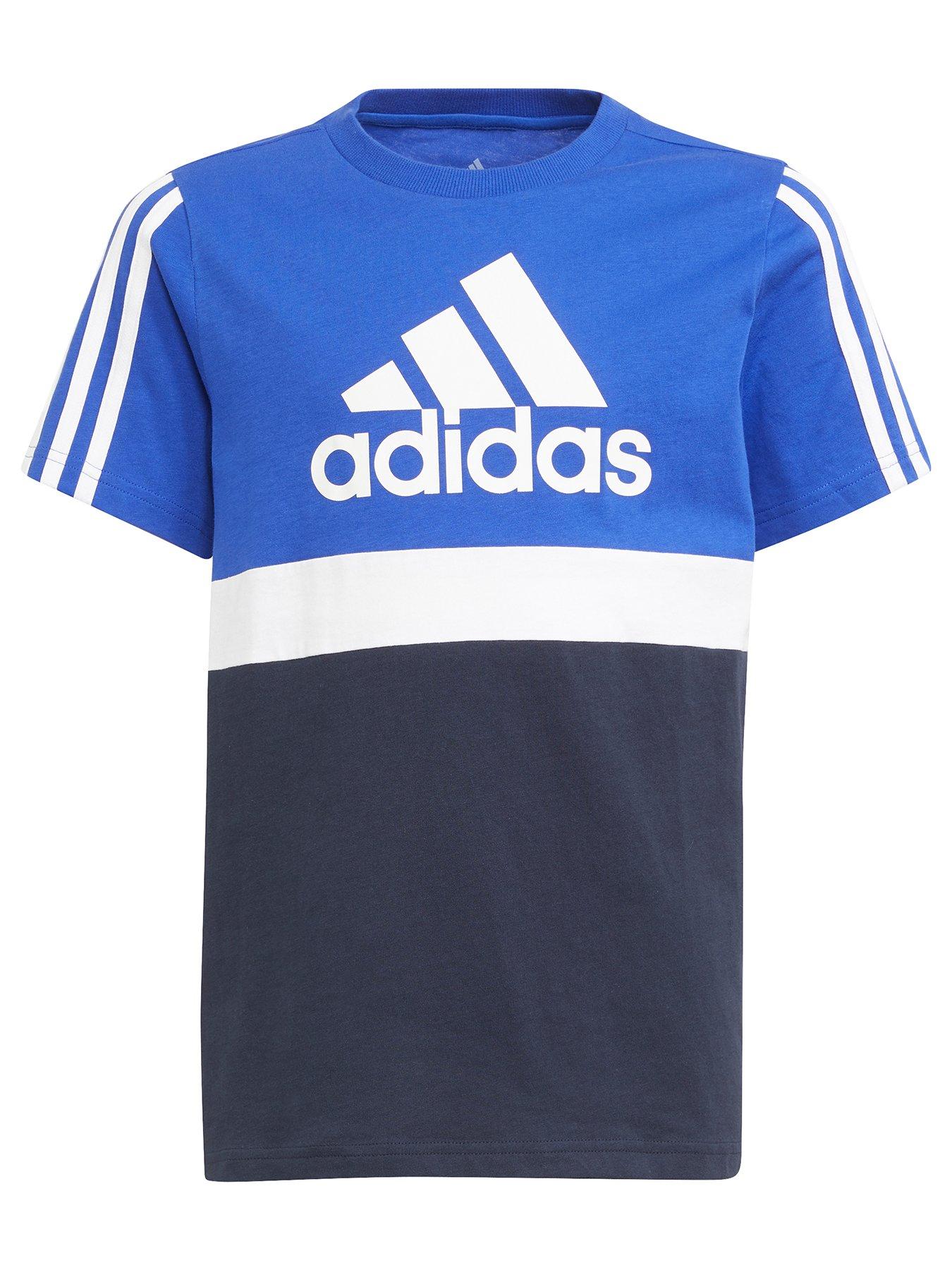 Adidas Junior Boys Logo T-Shirt - Blue/Navy