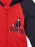  image of adidas-infant-unisex-badge-of-sport-full-zip-hood-amp-jog-pant-set-redblack