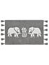  image of pineapple-elephant-embroiderednbsp100-cotton-bath-mat-in-grey