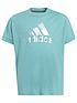  image of adidas-junior-girls-badge-of-sport-t-shirt-blue