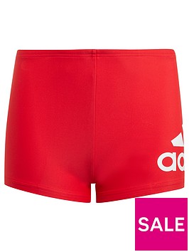 adidas-boysnbspbadge-of-sportnbspswim-brief-red-white