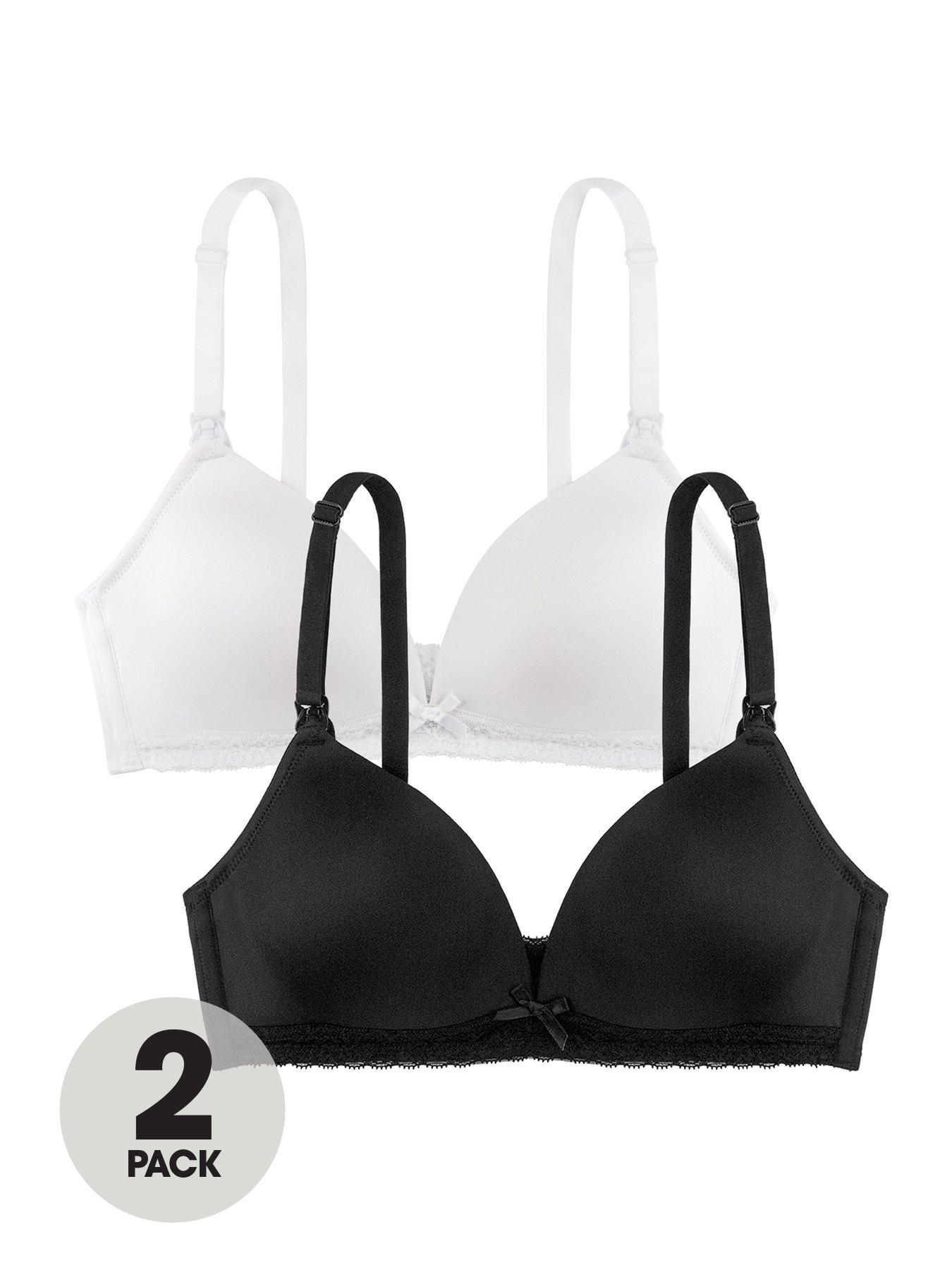 undefined 2pk May Light Padded Nursing Bra - Black/White