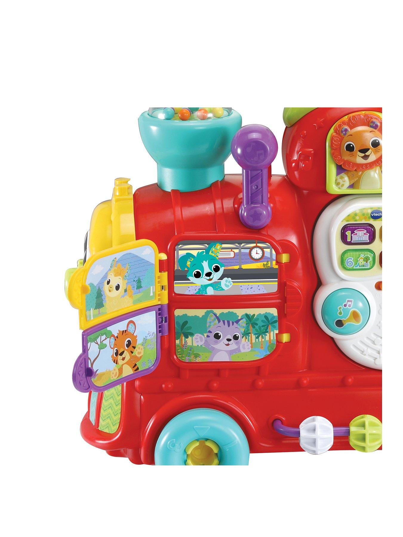 VTech Train 4-in-1 Baby Activity Toy w/ Light & Music Alphabet Letter  Blocks Red