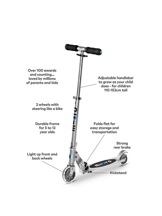 stillFront image of micro-scooter-micro-sprite-silver-led