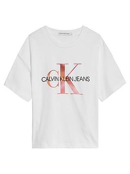 calvin-klein-jeans-girls-distorted-monogram-t-shirt-white