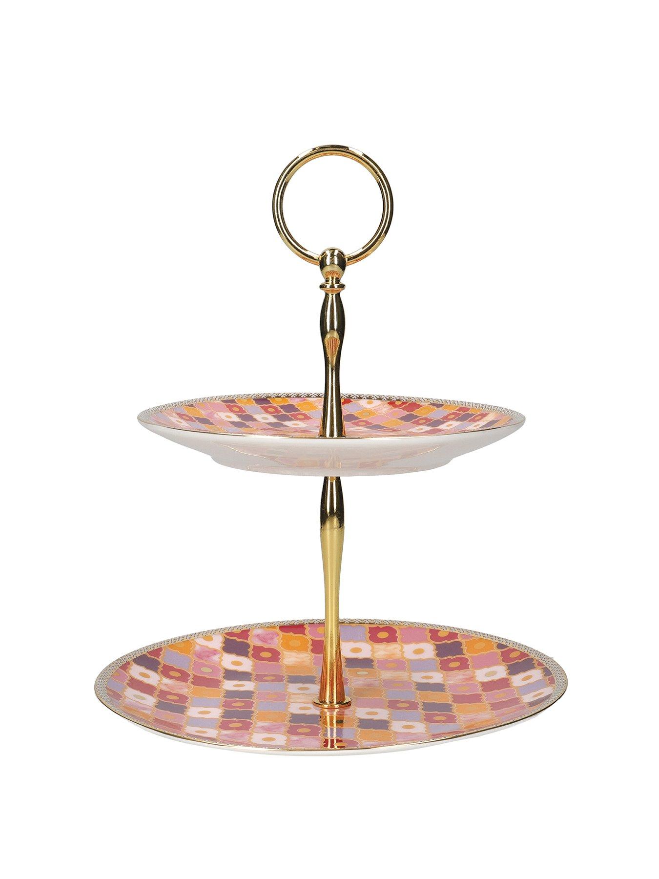 Maxwell Williams Kasbah Porcelain Two Tier Cake stand in Rose