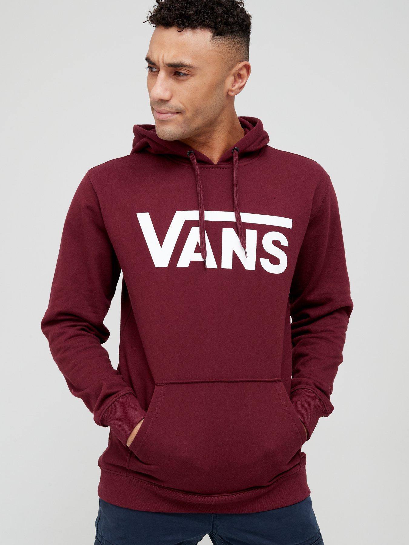 Maroon vans hoodie sale