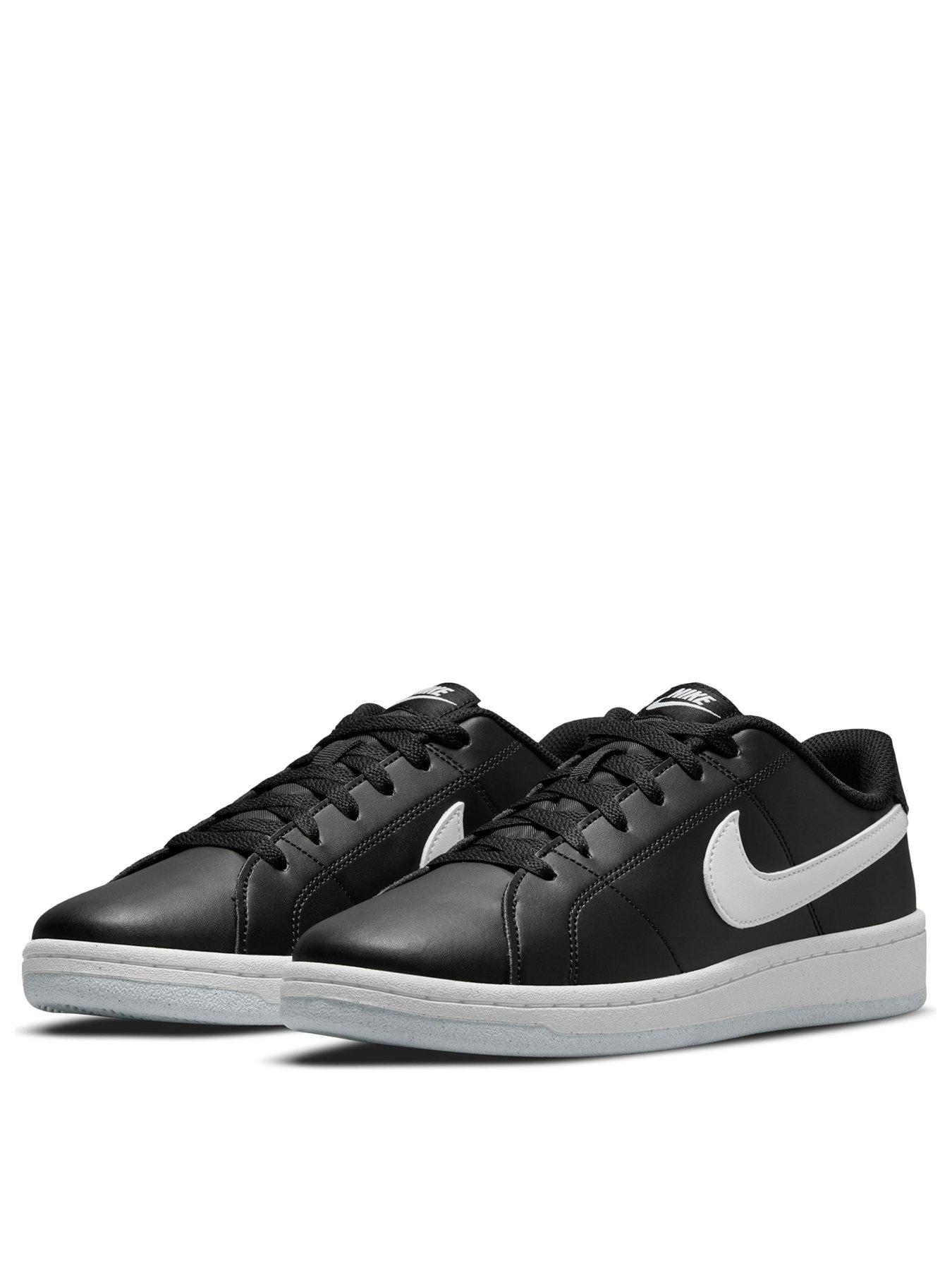 Ladies black and white nike trainers online