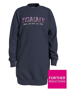 tommy-hilfiger-girls-multi-shine-print-sweat-dress-navy