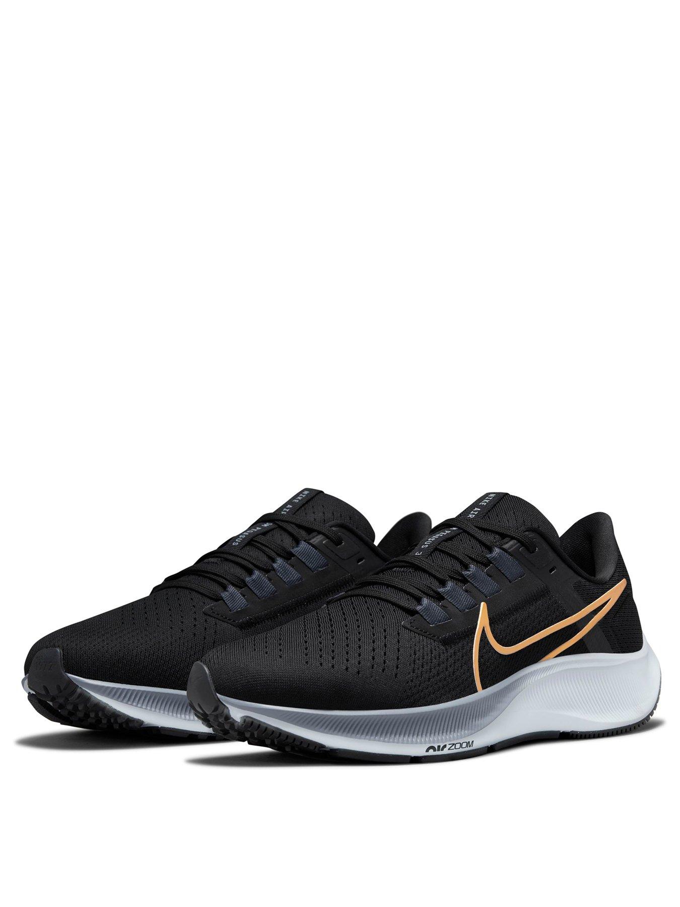 Nike Air Zoom Pegasus 38 - Black/Gold | very.co.uk