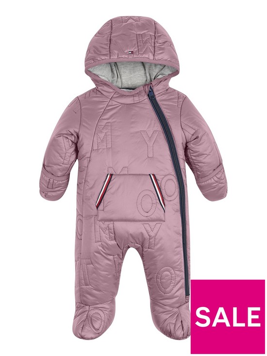 front image of tommy-hilfiger-baby-girls-ski-suit-pink