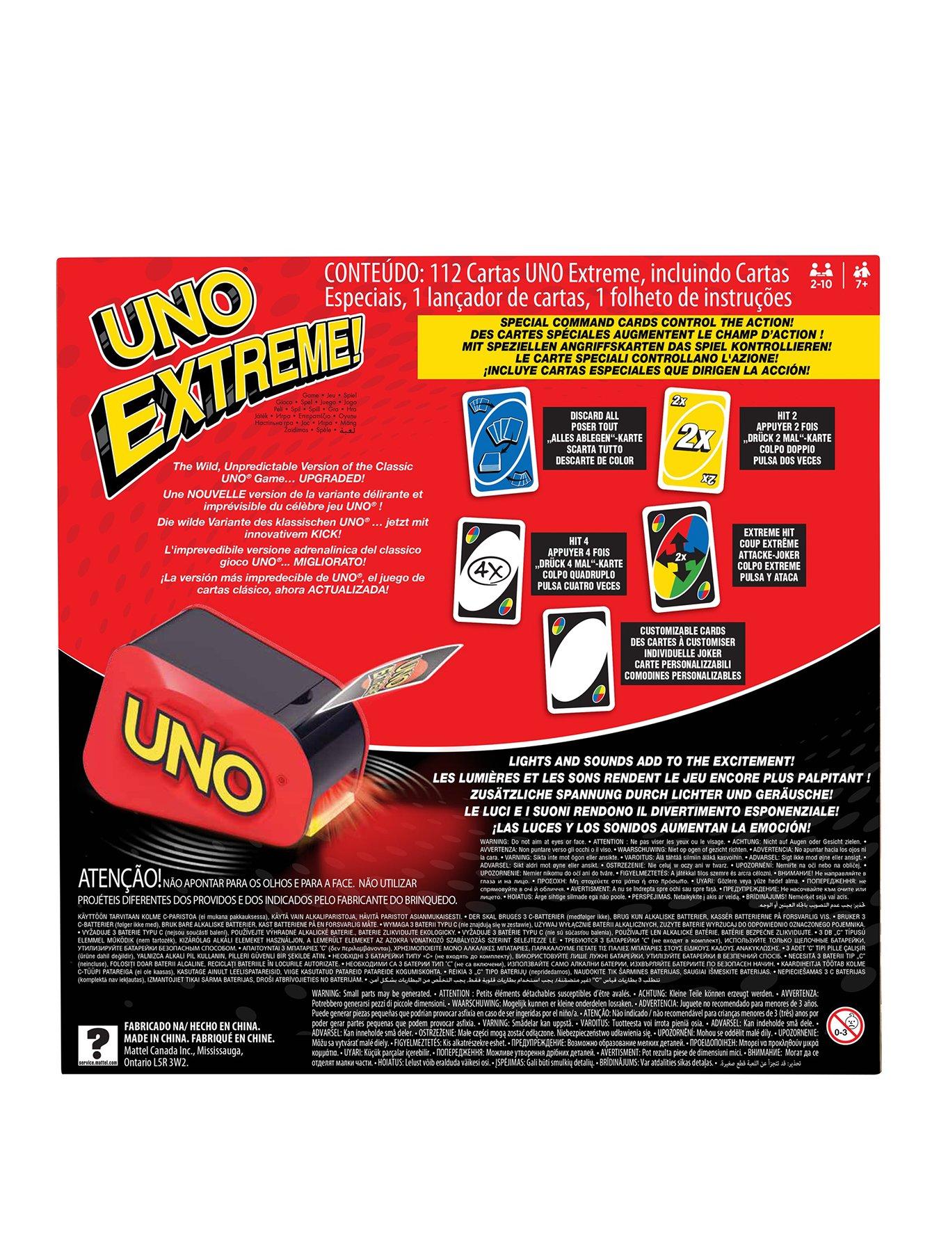 Uno Extreme Card Game with Lights and Sounds for Kids