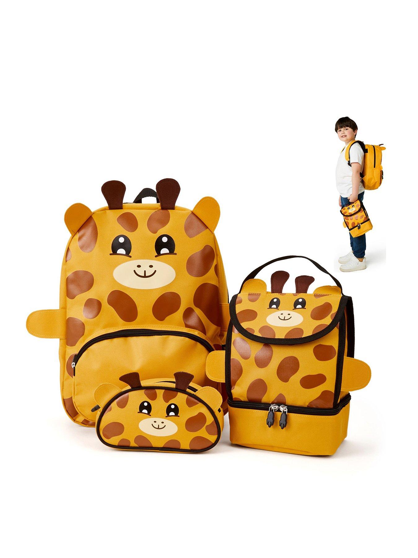 Giraffe Backpack Lunchbag Pencil Case Set Very