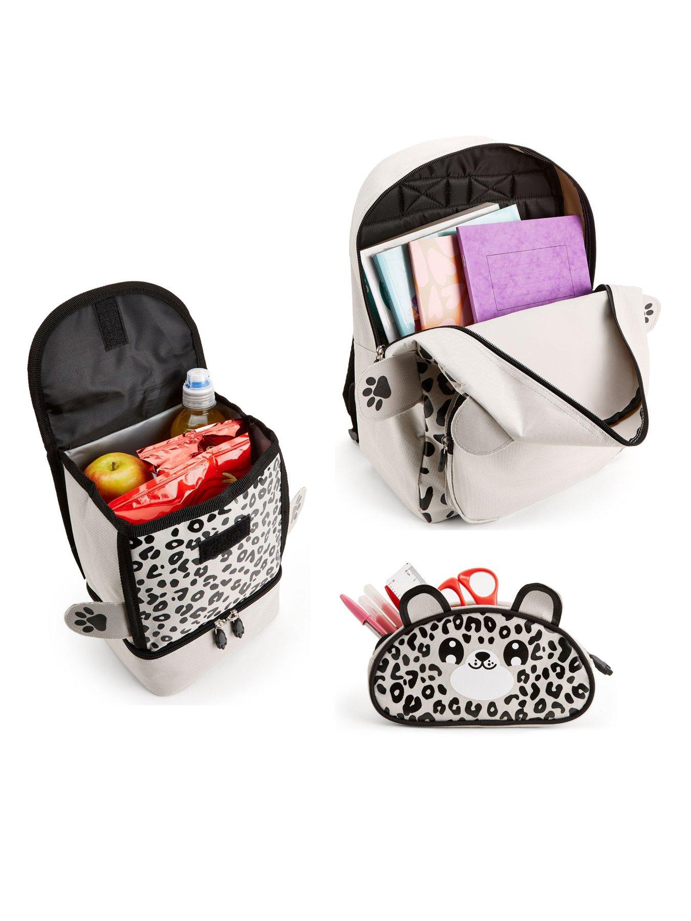 Snow Leopard Backpack, Lunchbag & Pencil Case Set | Very.co.uk