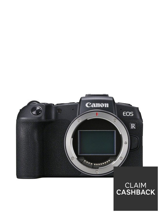 front image of canon-eos-rp-full-frame-mirrorless-camera-body-only