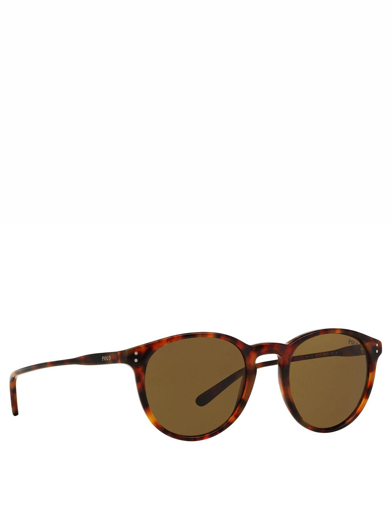 Polo Ralph Lauren Tortoise Round Sunglasses - Brown