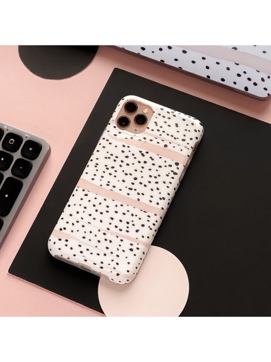 outfit image of coconut-lane-iphone-12-12-pro-case-pink-dalmation