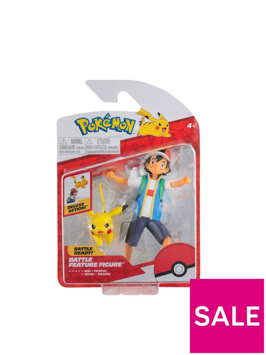 stillFront image of pokemon-battle-feature-45-inch-figure-ash-and-pikachu