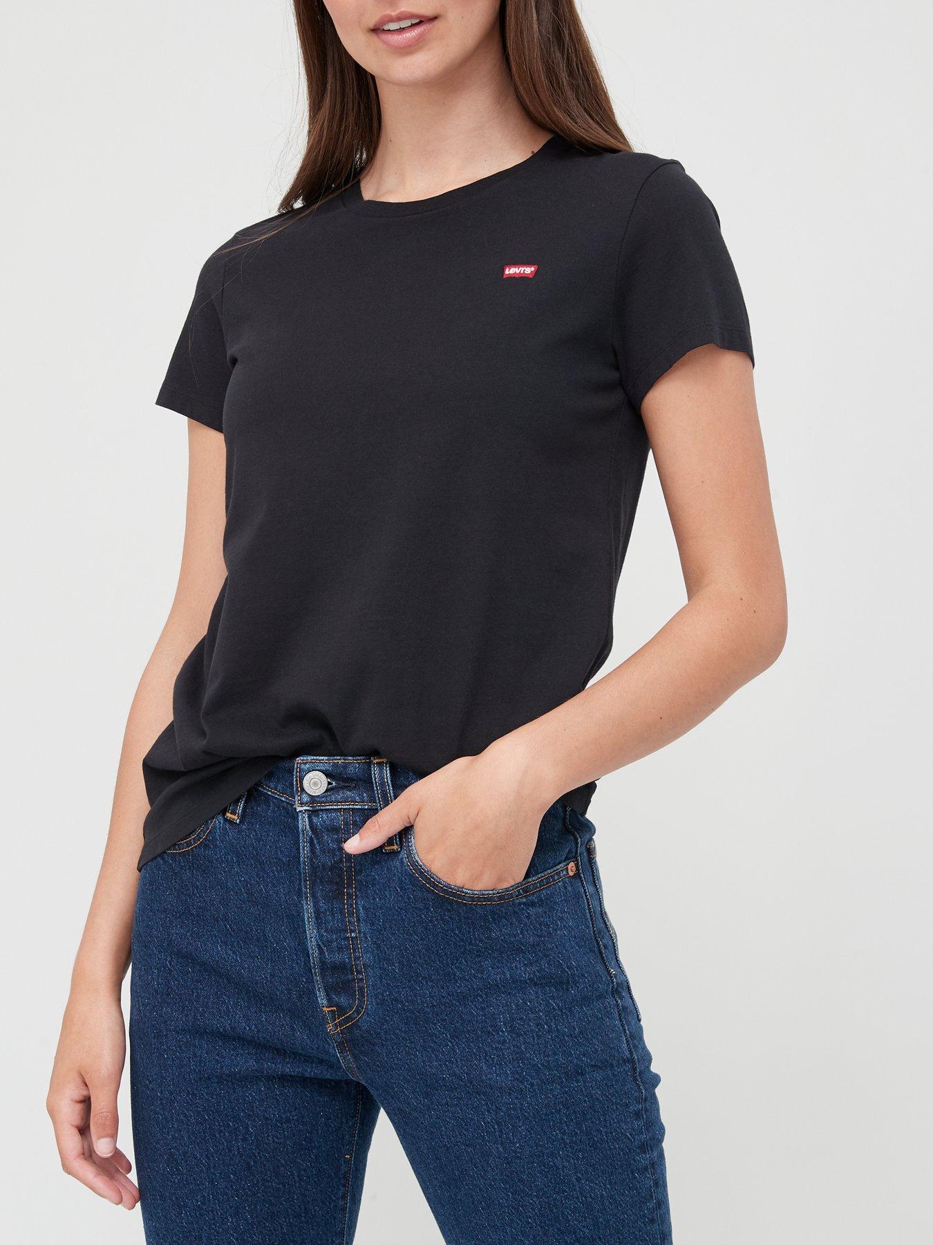 Levis t shirts women's on sale black