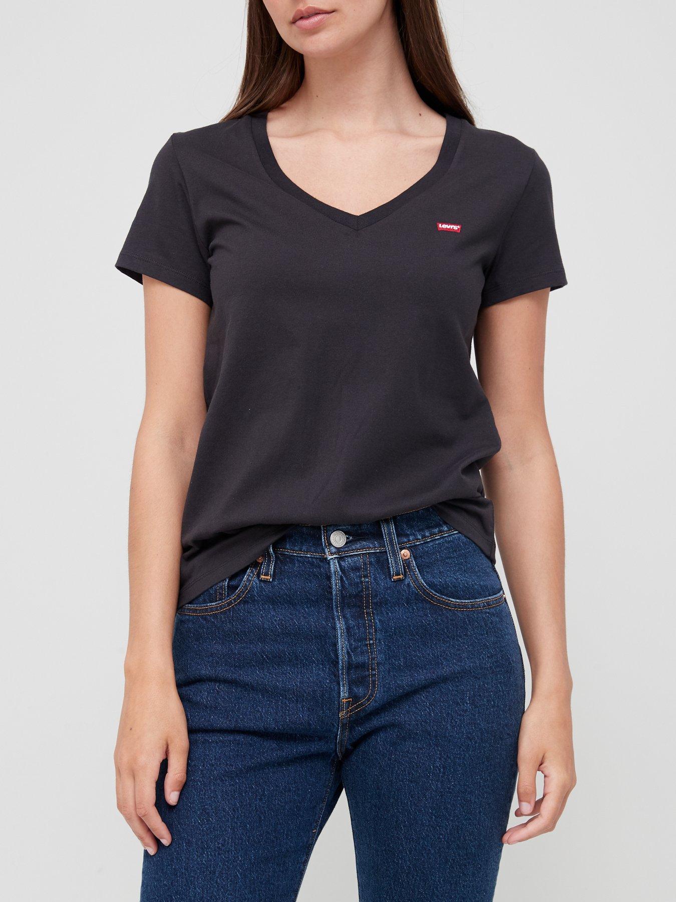 Levi's v neck outlet black t shirt