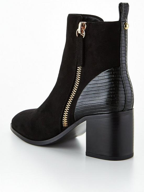 stillFront image of v-by-very-zip-block-heel-ankle-boot-black