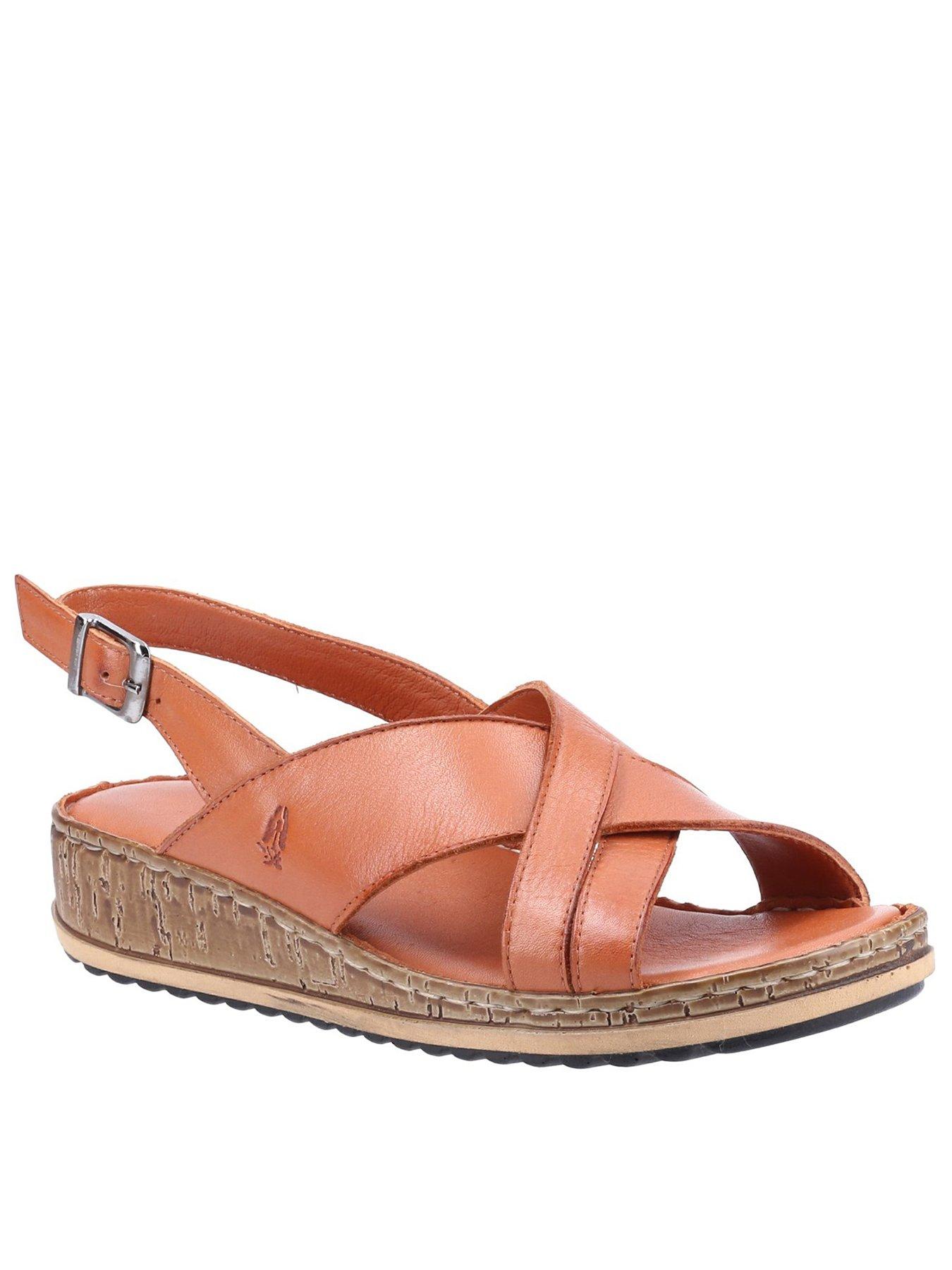 Ladies tan wedge sandals on sale uk