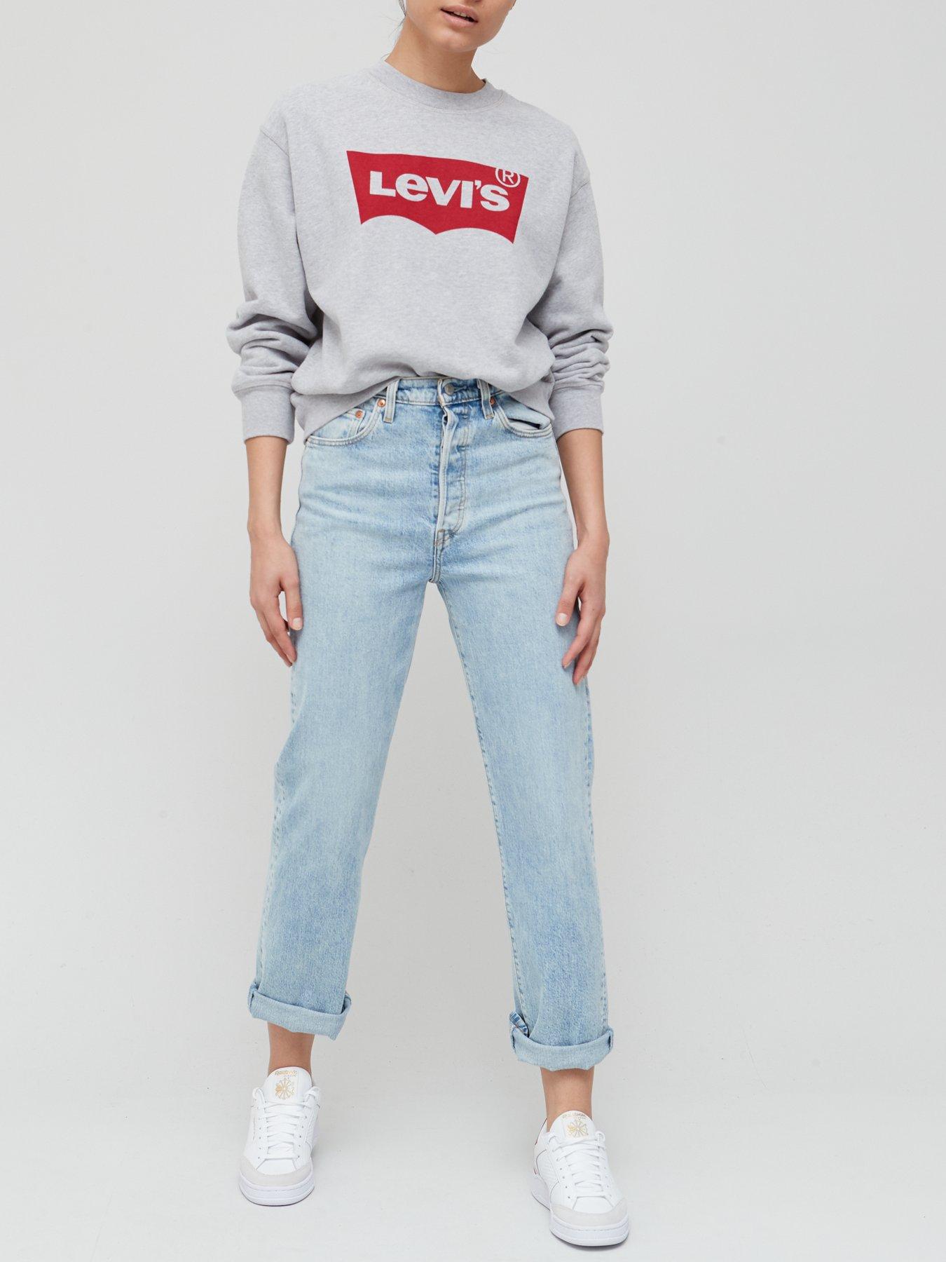 Levi's Graphic Standard Crew - Heather Grey | very.co.uk