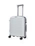  image of rock-luggage-sunwave-8-wheel-suitcase-cabin-white