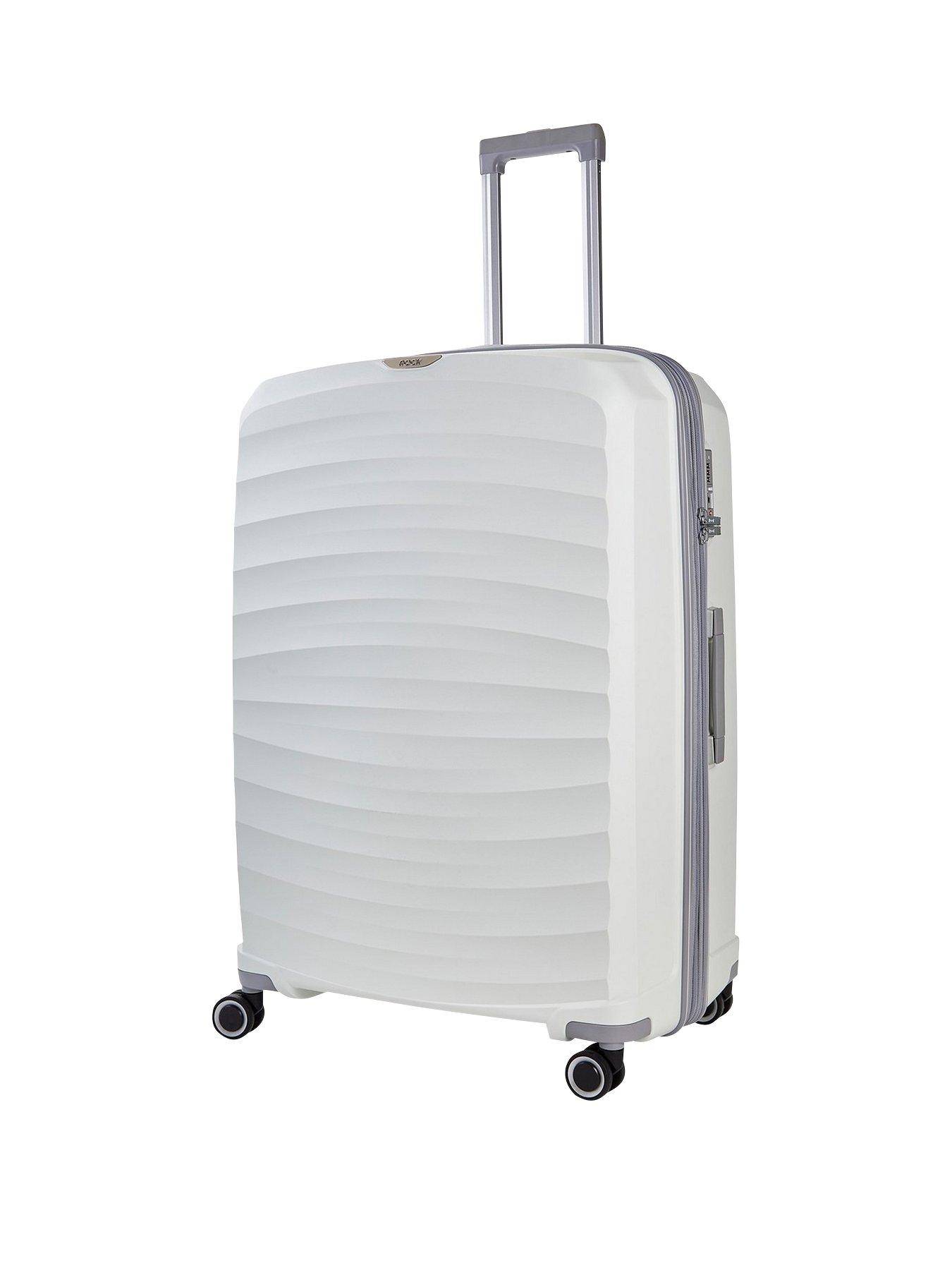 Cheap store white suitcase