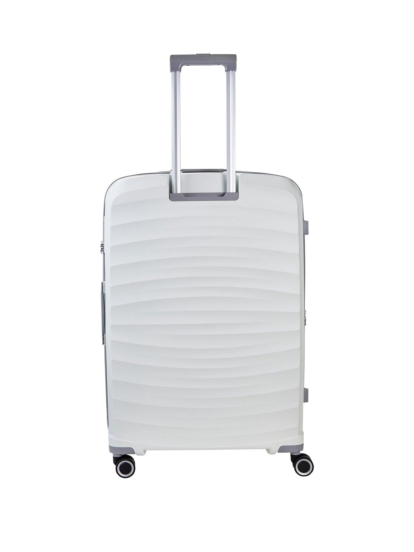 Large white clearance suitcase