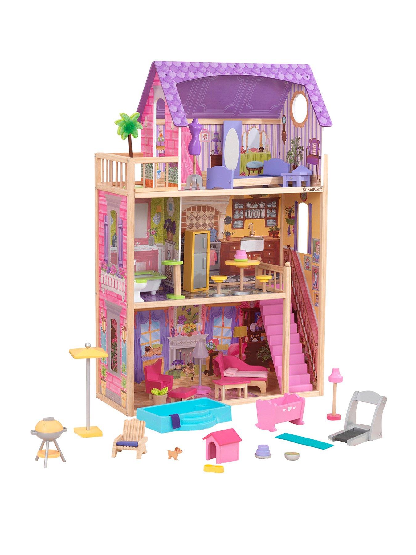 Kidkraft Patio and Pool Dollhouse Set (3.75ft) very.co.uk