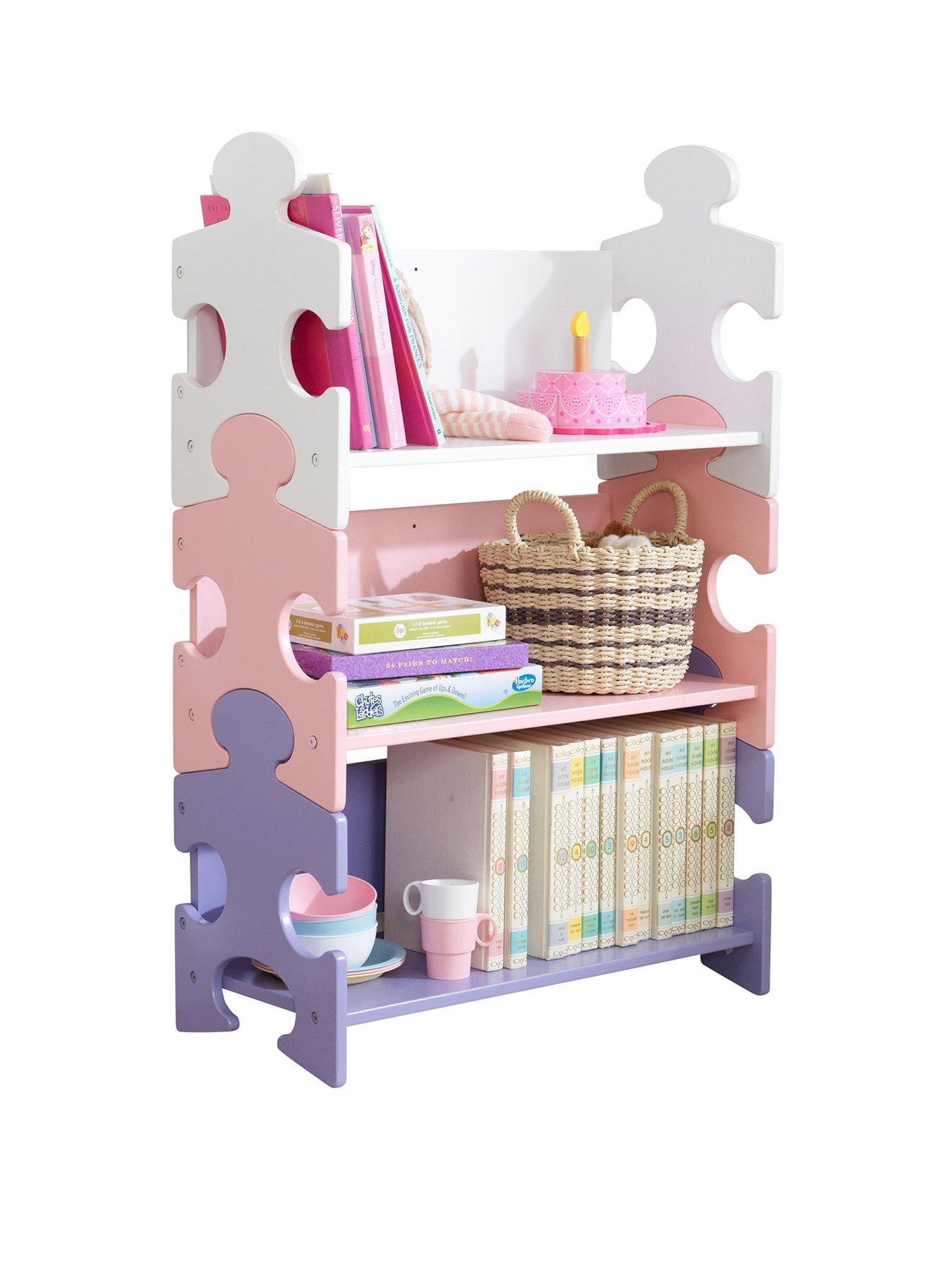 Product photograph of Kidkraft Puzzle Bookshelf - Pastel from very.co.uk