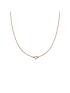  image of love-gold-9ct-rose-gold-6mm-cubic-zirconia-solitaire-pendant-necklace