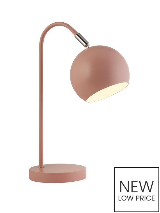front image of octave-table-lamp-pink