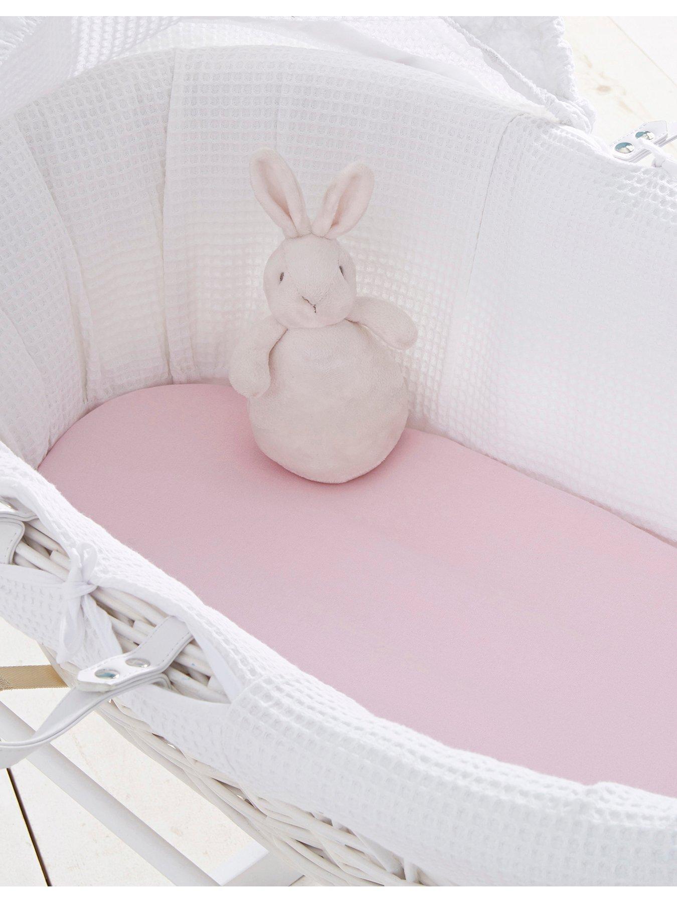 Pink moses store basket bedding set