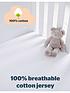  image of silentnight-safe-nights-6-x-fitted-sheets-cot-bed-greywhite