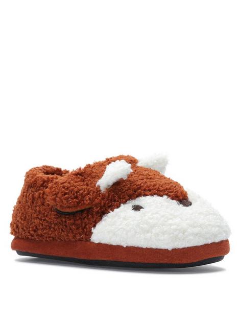 clarks-toddler-fluffy-snug-slippers-orange