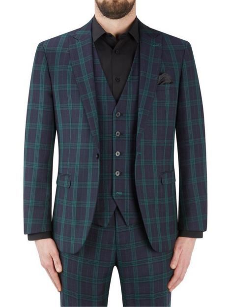 skopes-ramsay-tailored-fit-bold-check-jacket-green