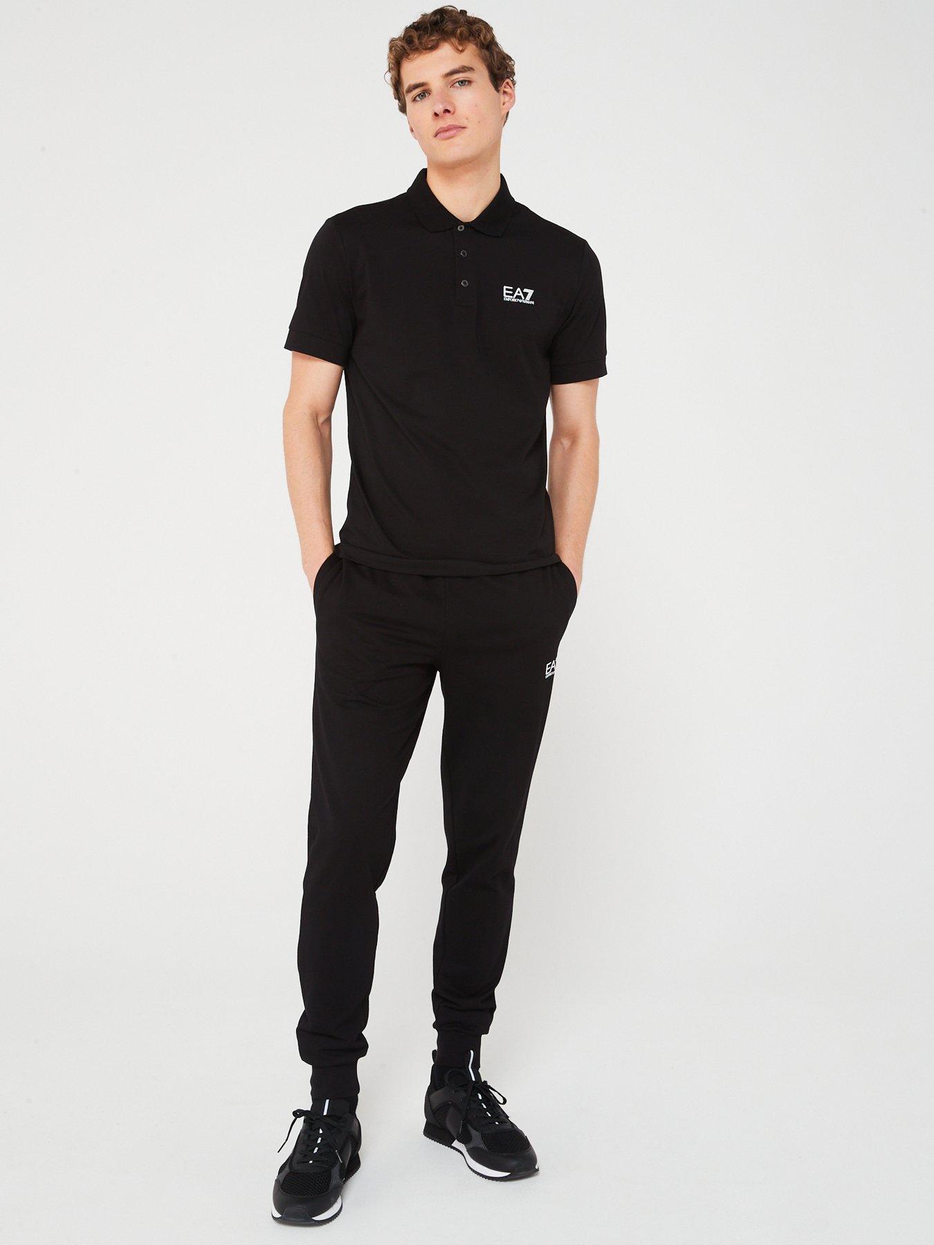 Ea7 black outlet polo