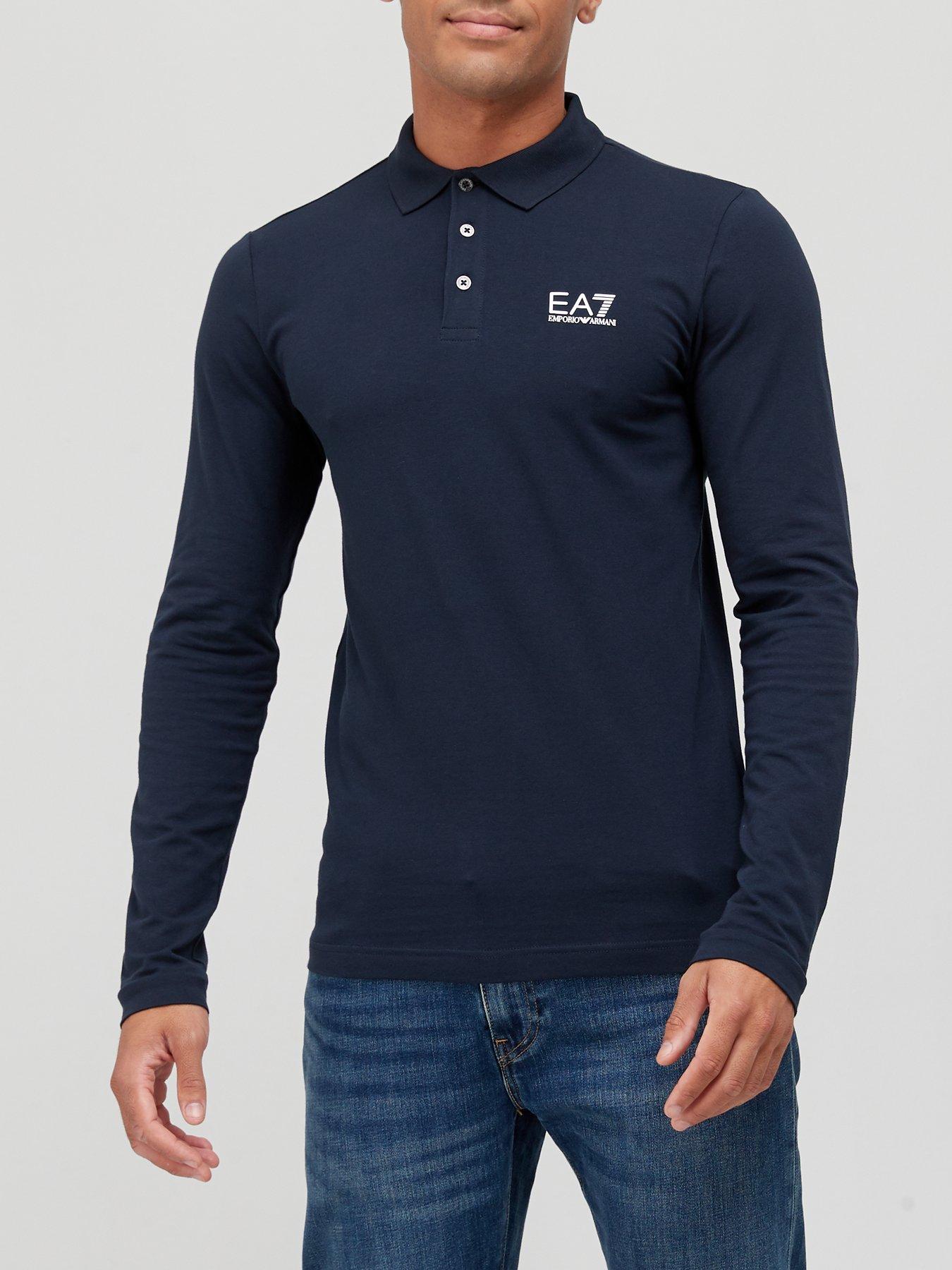 Ea7 long shop sleeve polo shirt