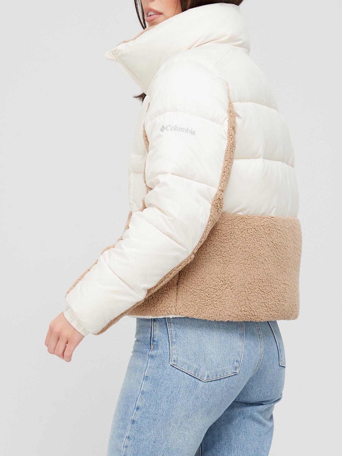 columbia leadbetter point sherpa jacket in cream