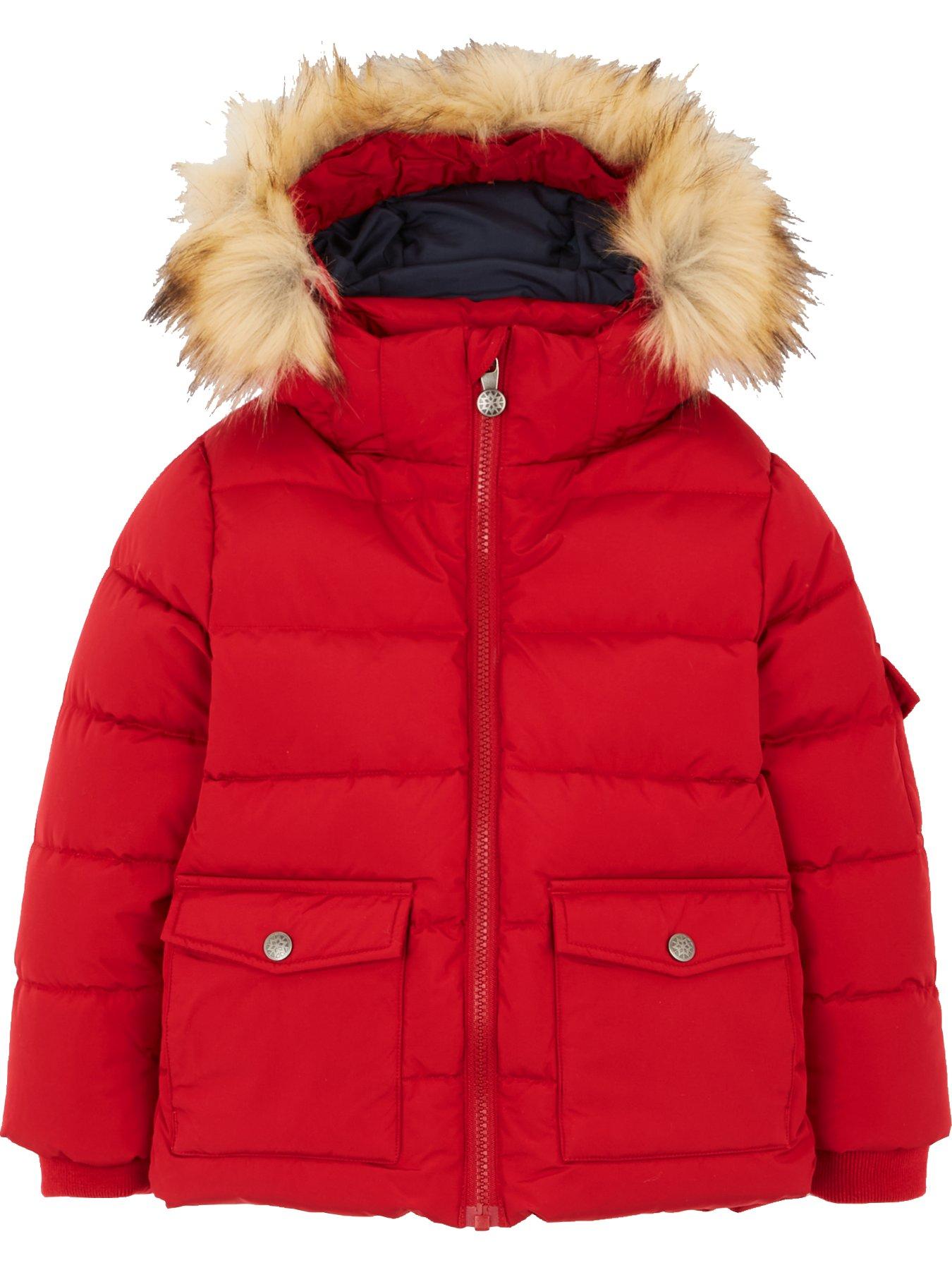  Young Child Unisex Synthetic Fur Coat - Red