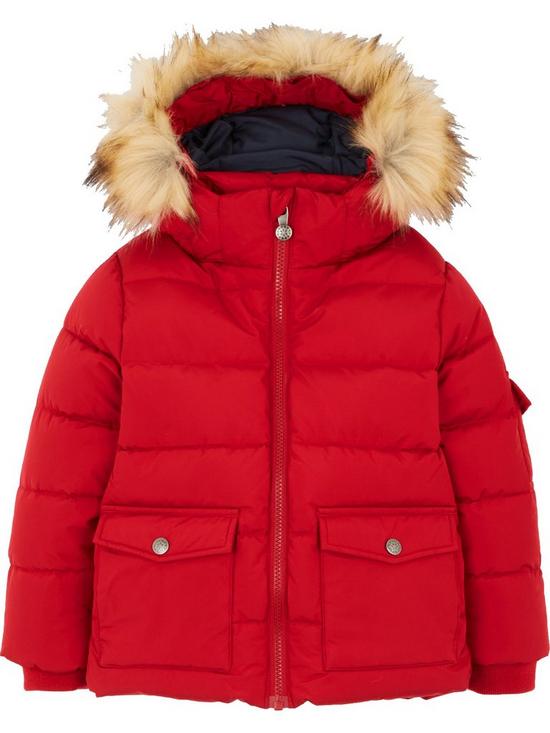 Pyrenex Young Child Unisex Synthetic Fur Coat - Red | very.co.uk