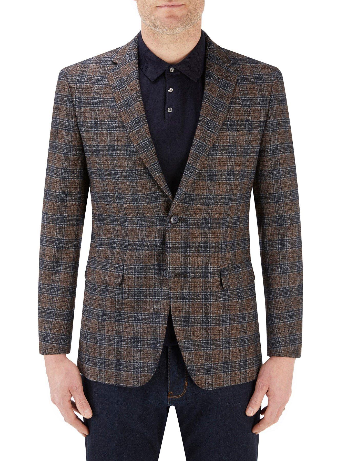 Suits & Blazers Cab Tailored Blazer - Navy/Rust