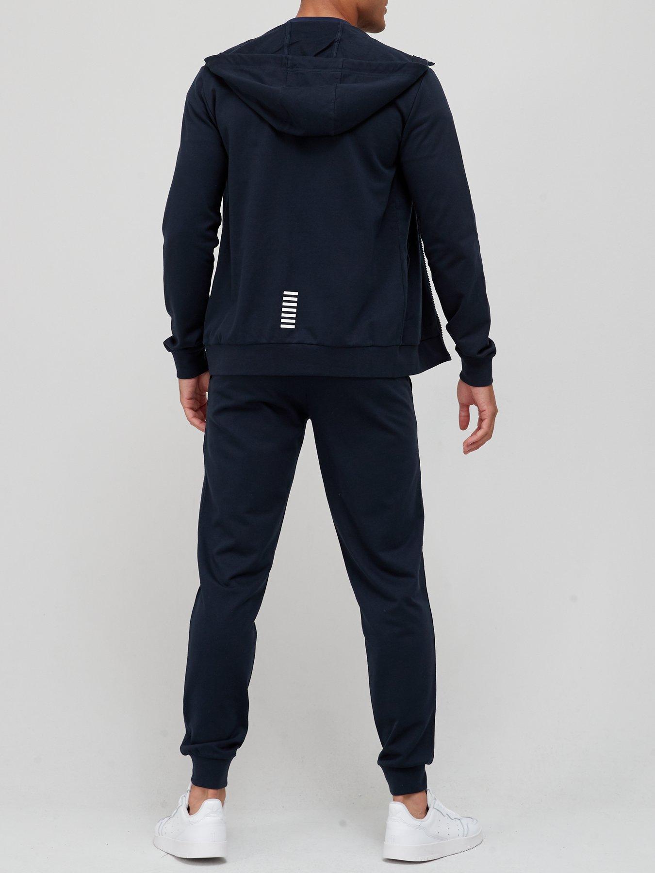 Ea7 Emporio Armani Core Id Hooded Tracksuit Navy Uk