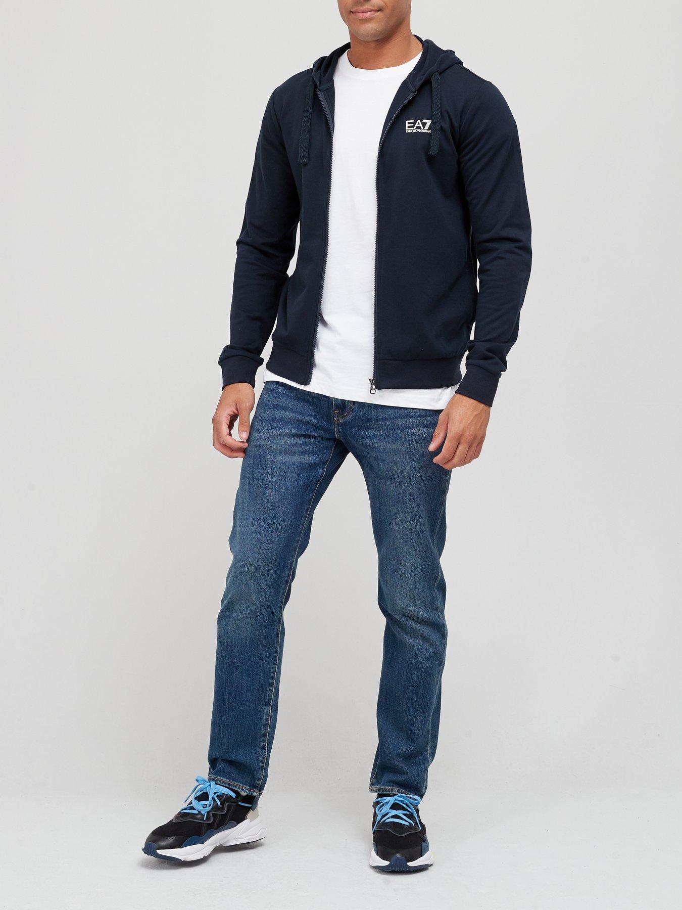 EA7 Emporio Armani Core ID Zip Through Hoodie - Navy 